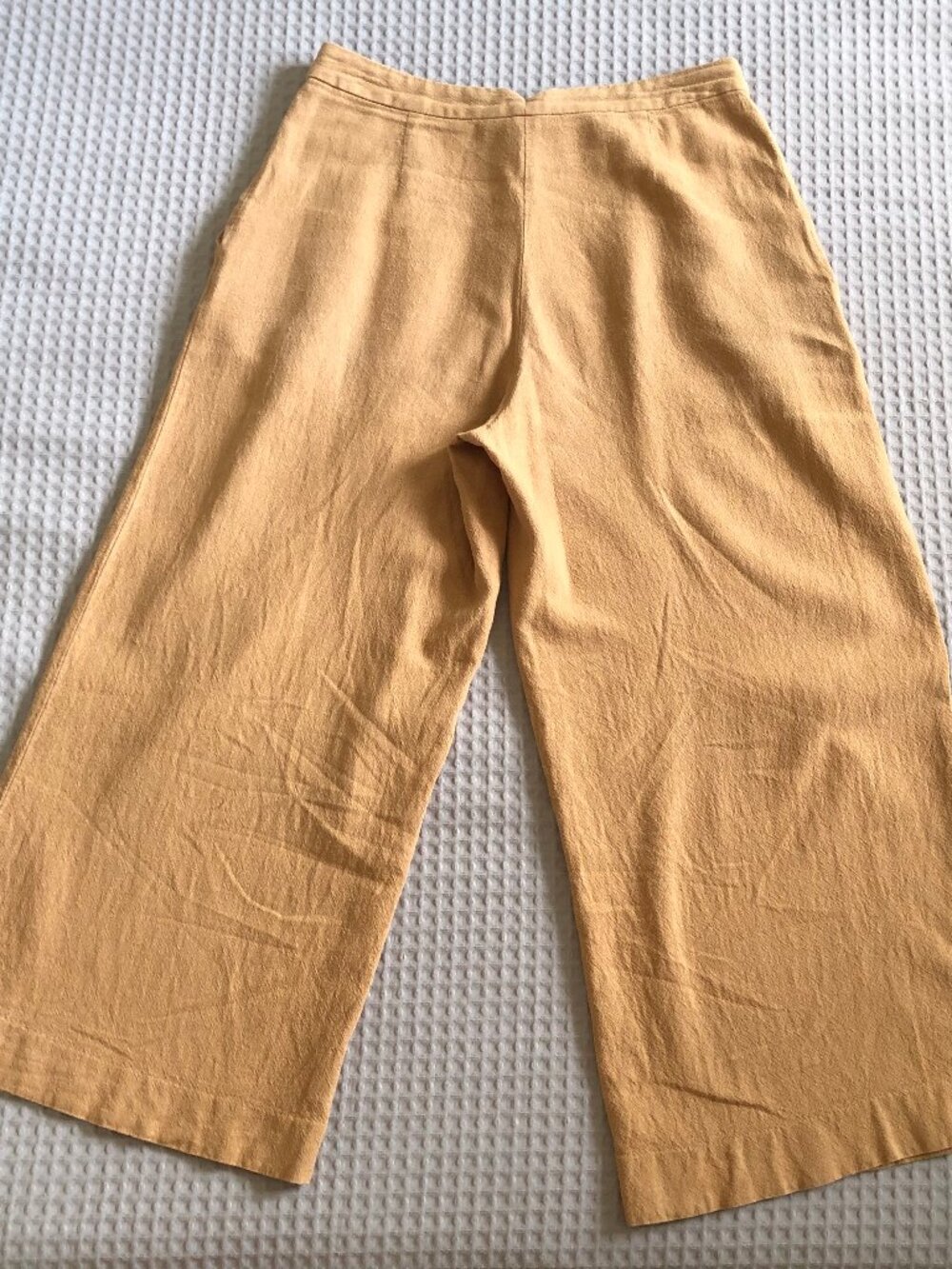 Worthington Cropped Wide Leg Mustard Pants - Size 6 - Picture 3 of 10